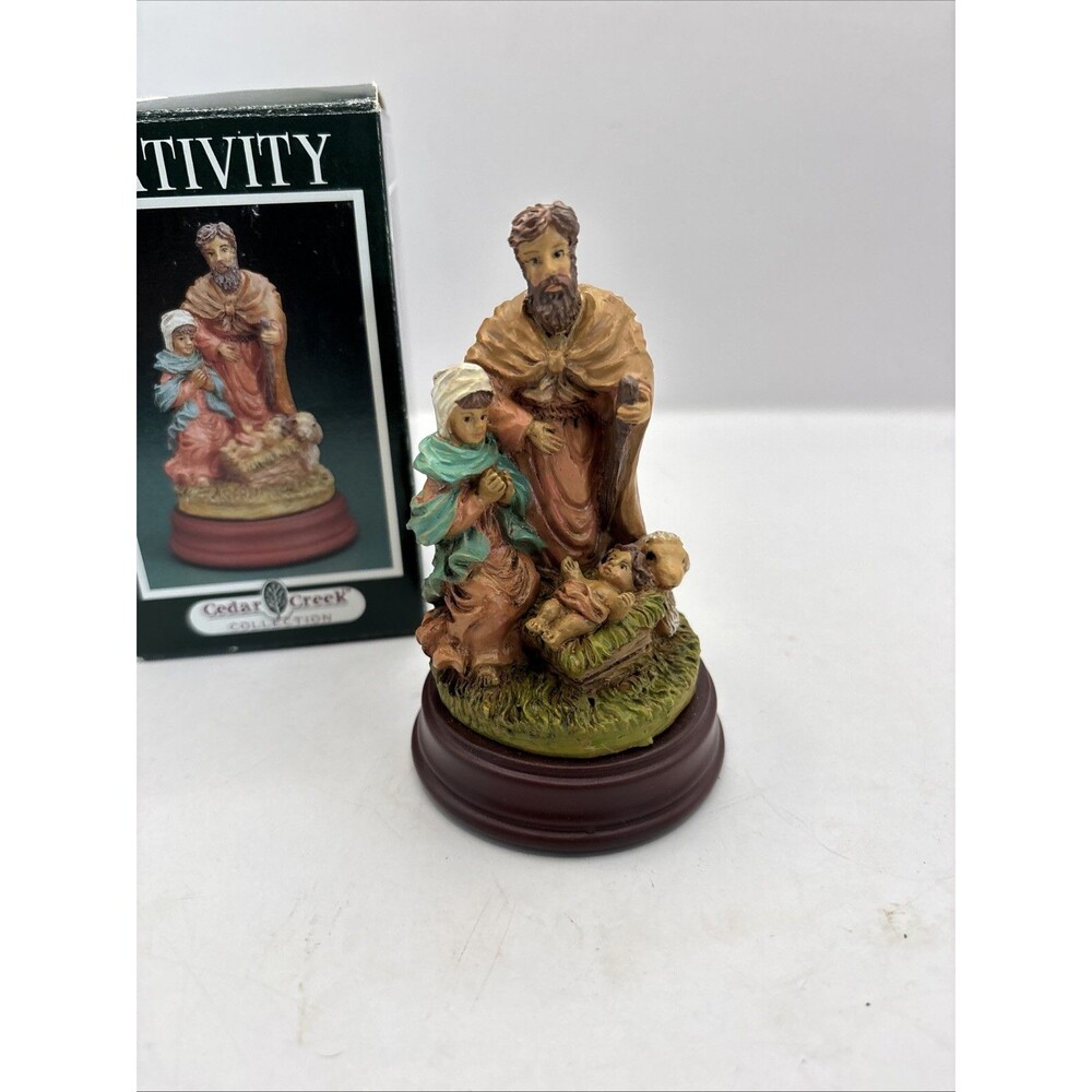 Cedar Creek Collection Hand Painted Porcelain Nativity Set Figurine